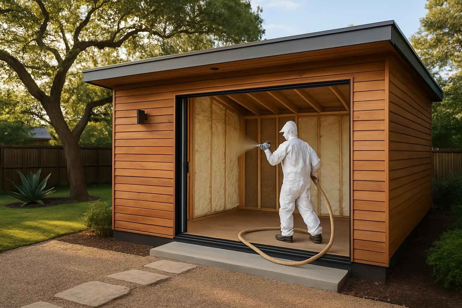 Backyard Office Foam Service in Fredericksburg TX
