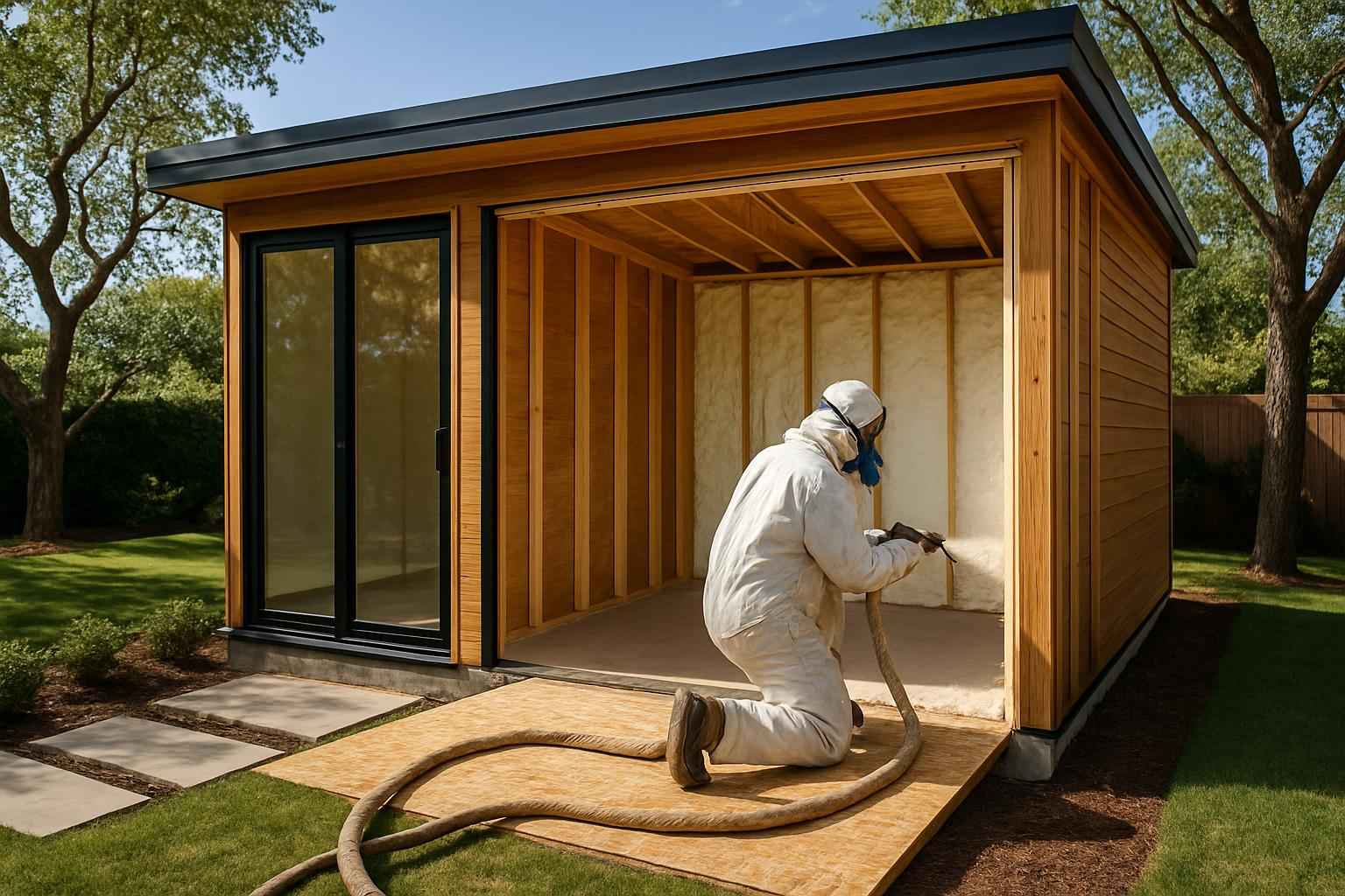 Backyard Office Foam Service in Willow City TX