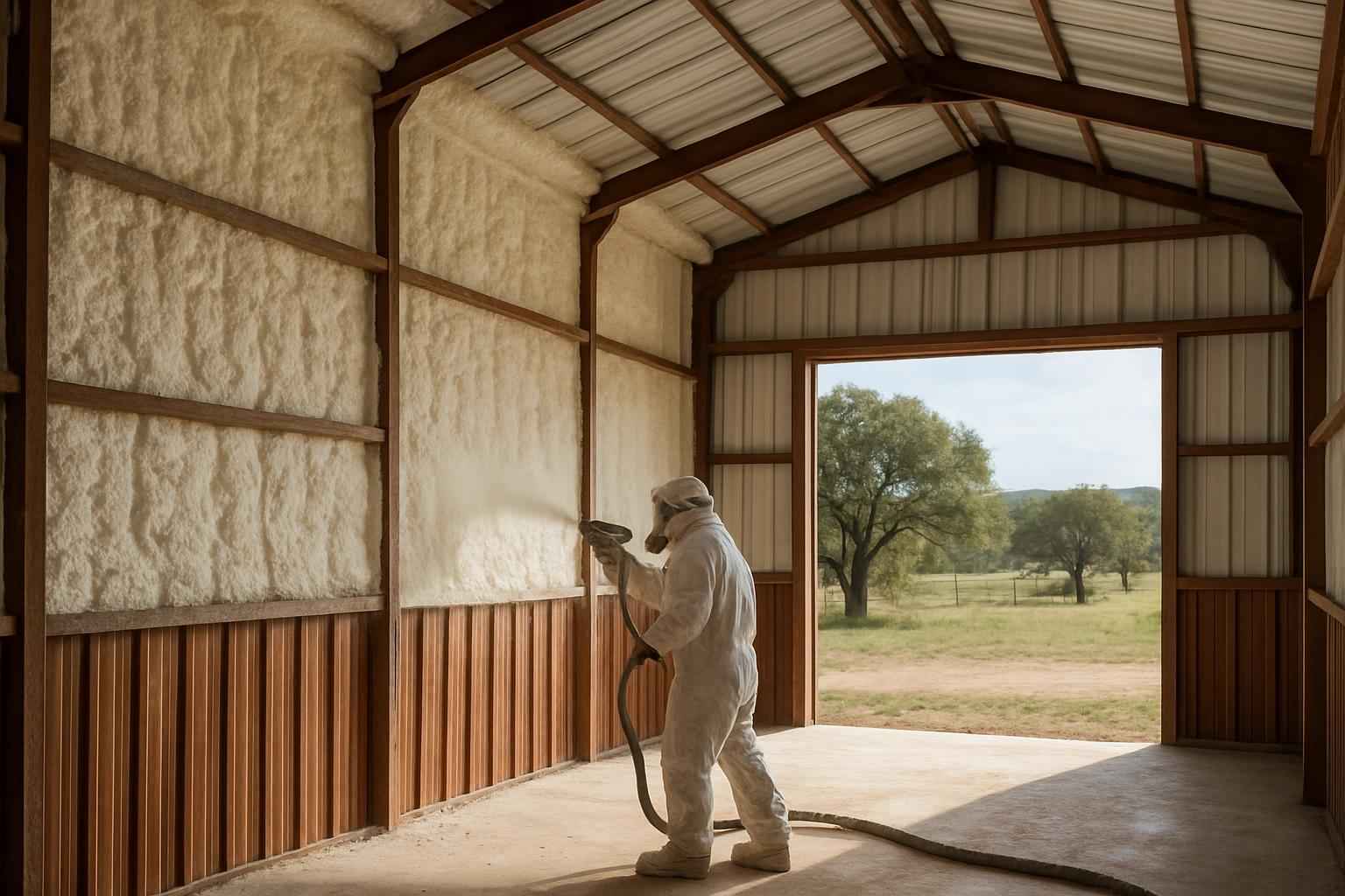 Barn Condensation Control Foam in Fredericksburg TX