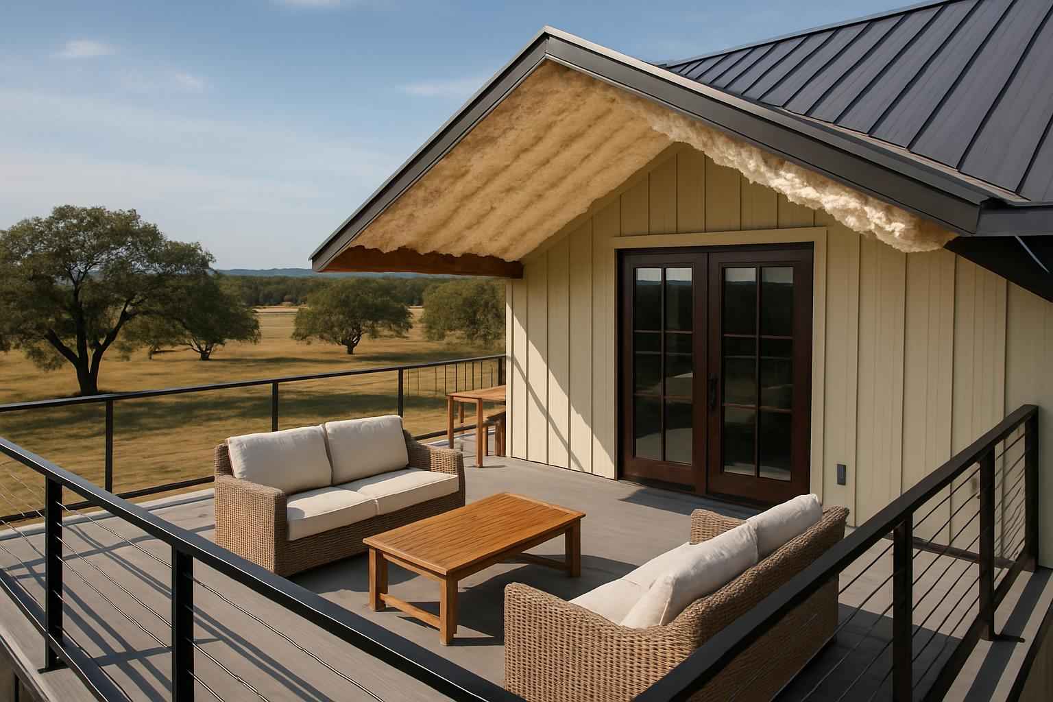 Barndominium Roof Deck Foam in Luckenbach TX