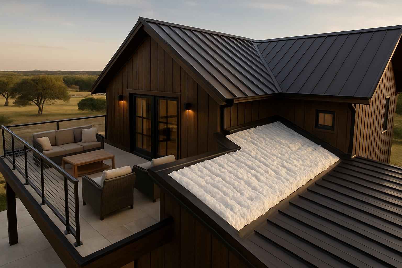 Barndominium Roof Deck Foam in Stonewall TX
