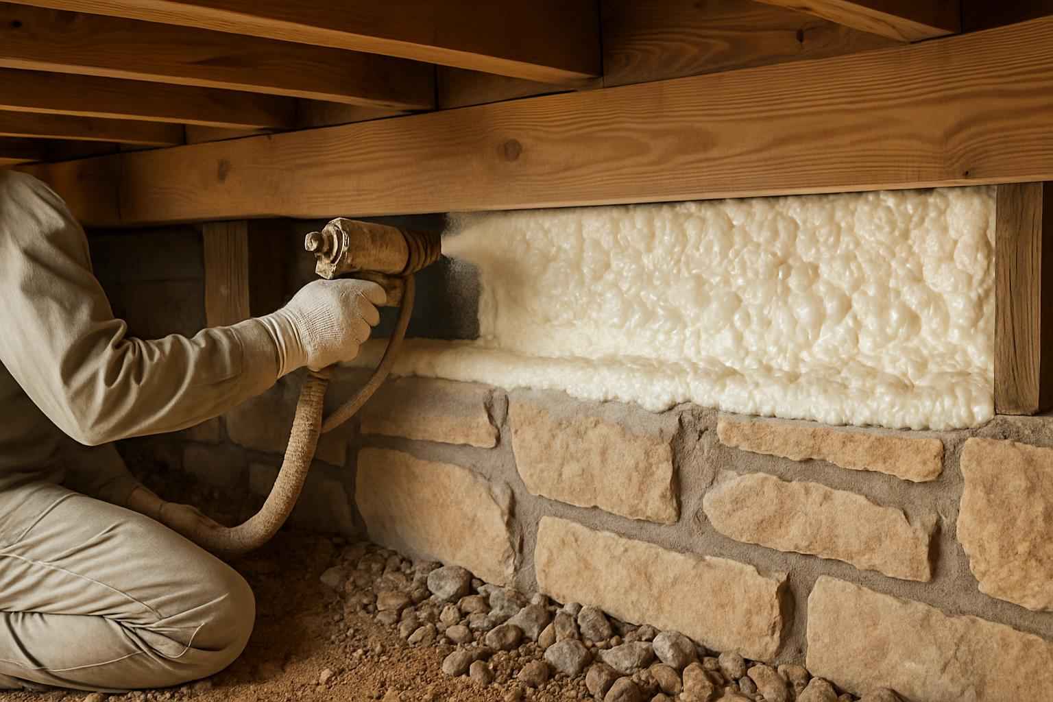 Rim Joist Spray Foam Sealing In Luckenbach TX
