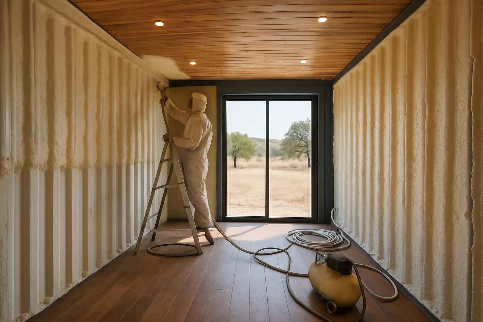 Container Retrofit Insulation in Hye TX