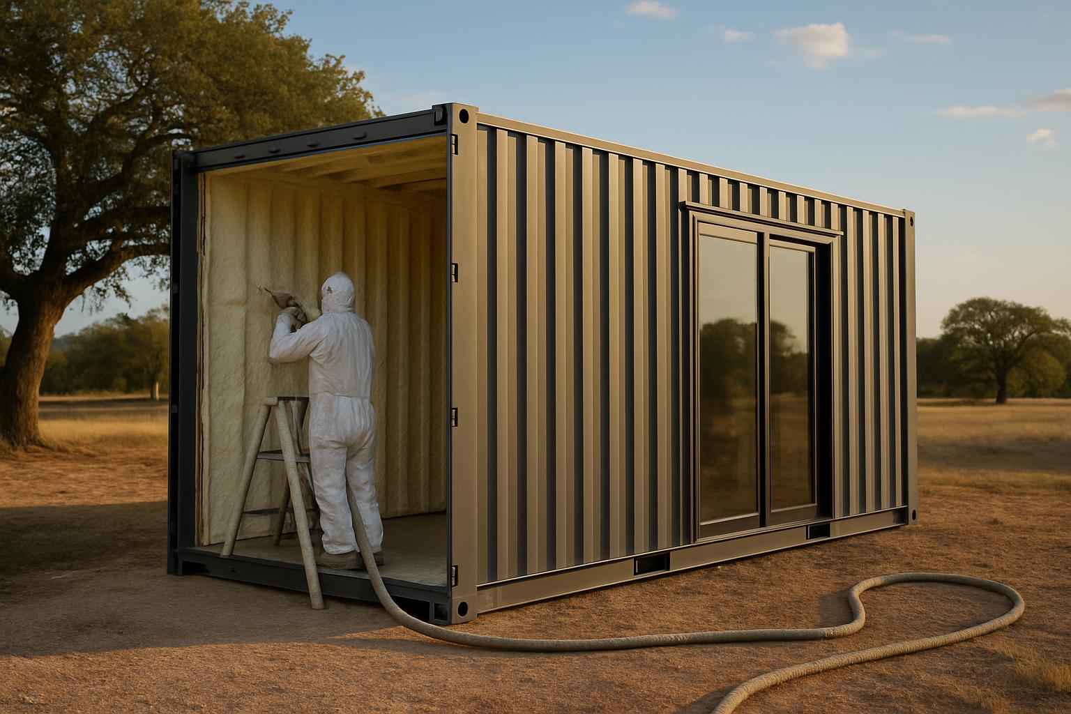 Container Retrofit Insulation in Stonewall TX