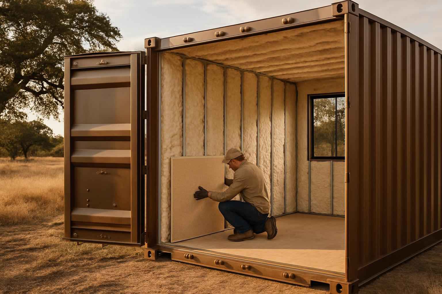 Container Retrofit Insulation in Willow City TX