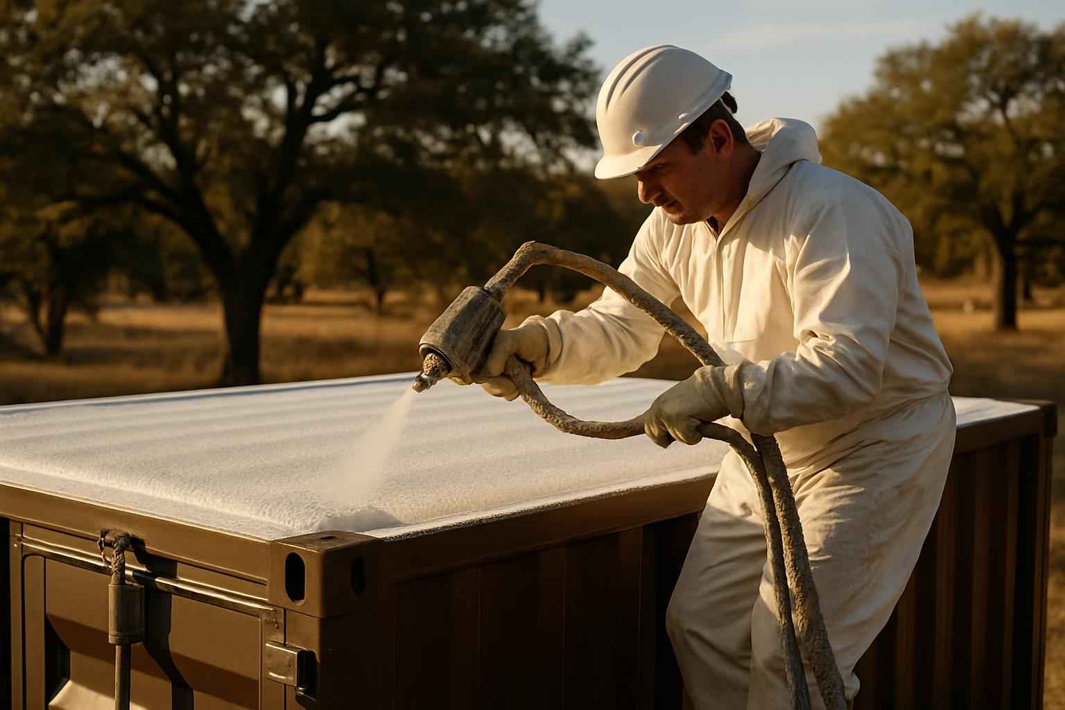 Container Roof Foam Installer in Hye TX