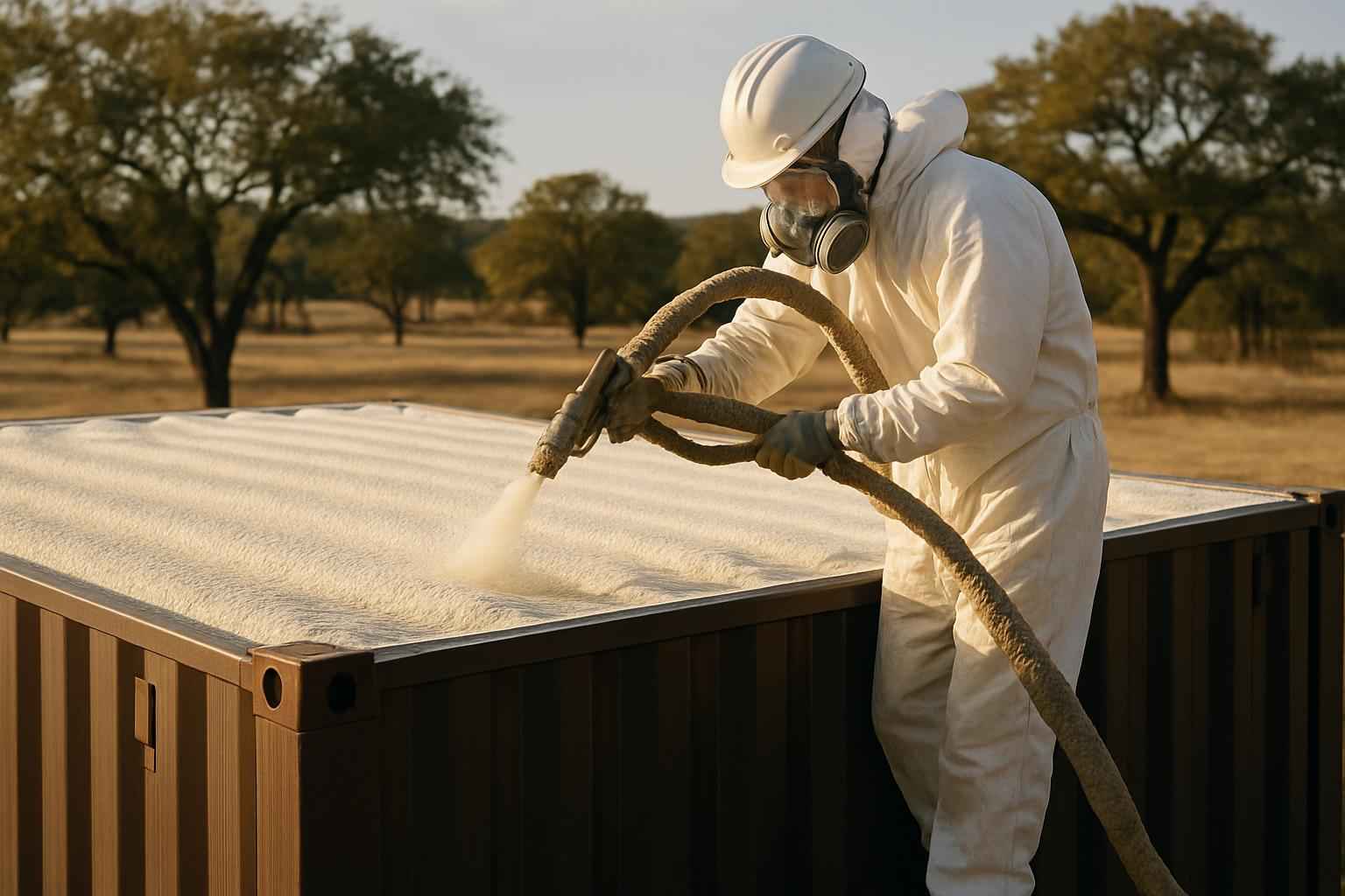 Container Roof Foam Installer in Luckenbach TX