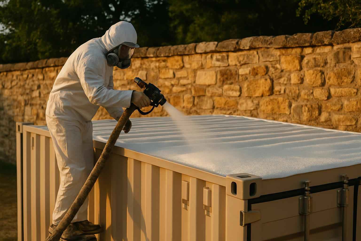 Container Roof Foam Installer in Stonewall TX