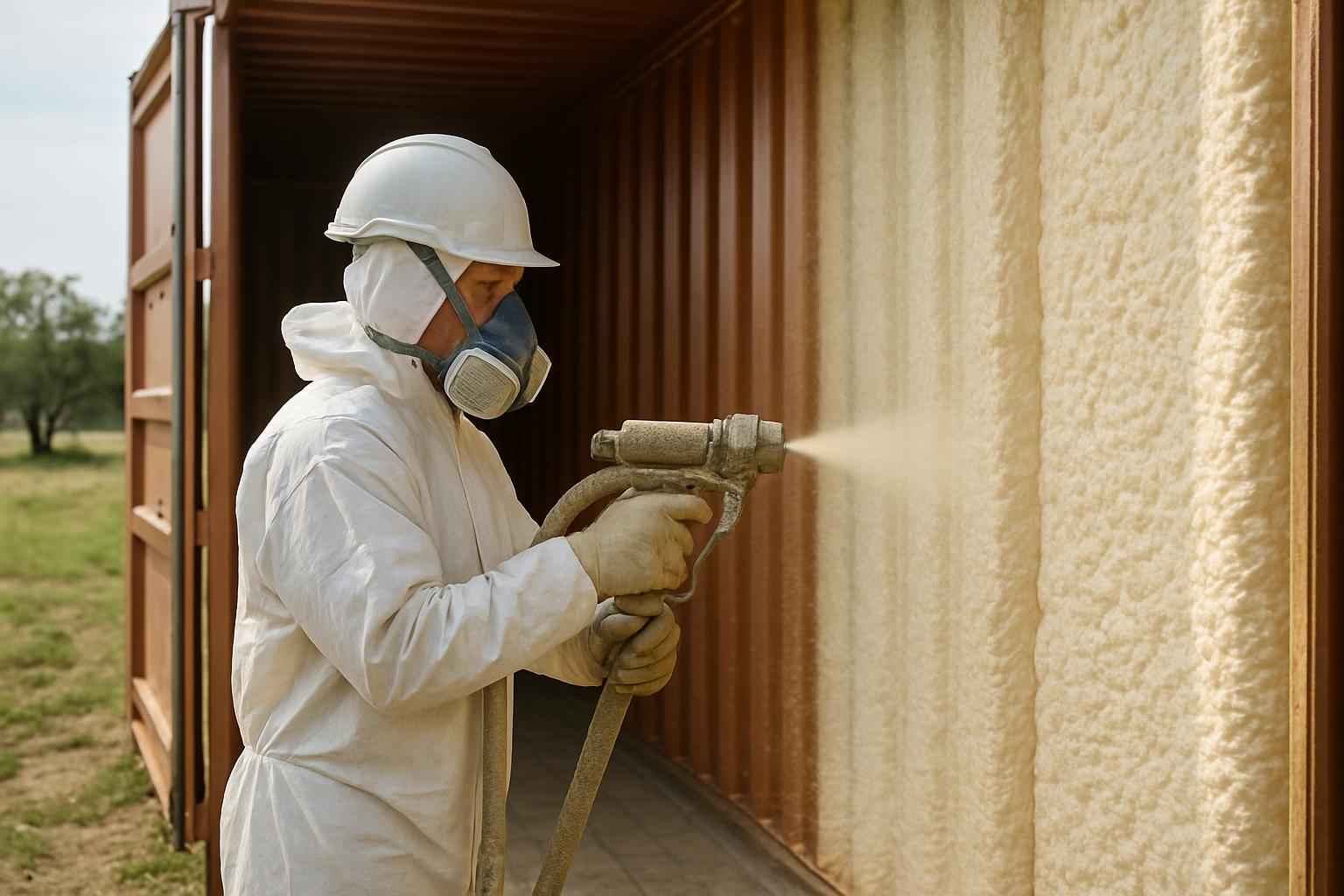 Container Wall Foam Service in Willow City TX