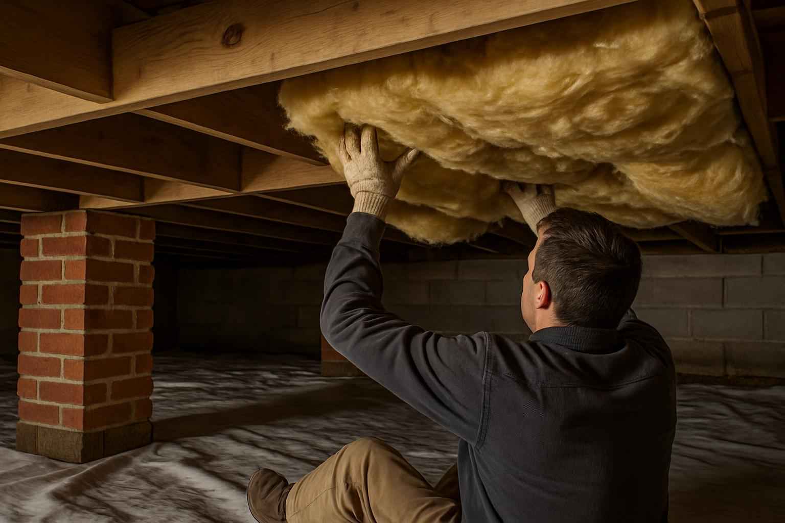 Crawl Space Insulation Repair in Luckenbach TX