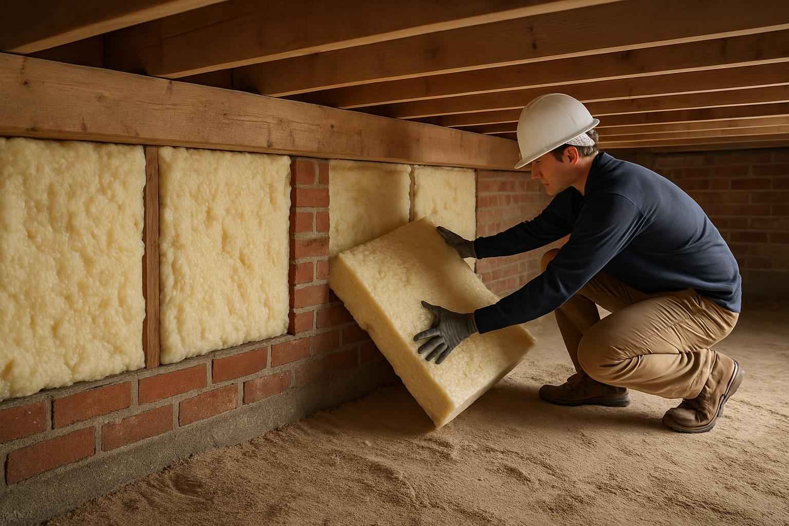 Crawl Space Retrofit Insulation in Luckenbach TX