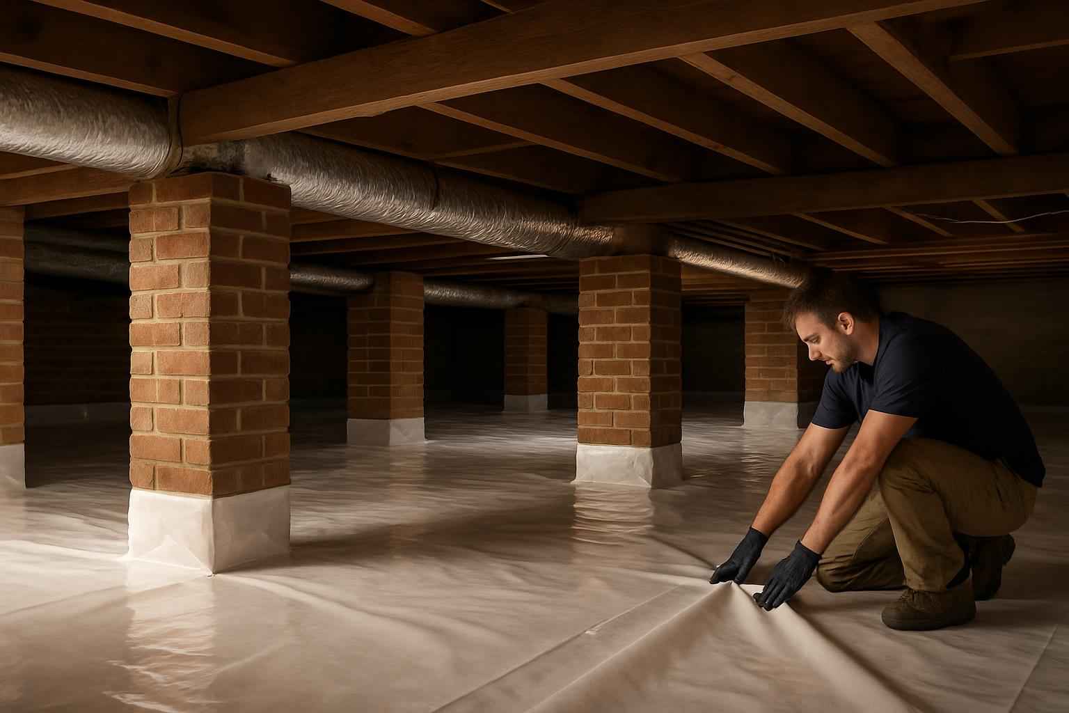 Crawl Space Vapor Barrier Installation in Fredericksburg TX