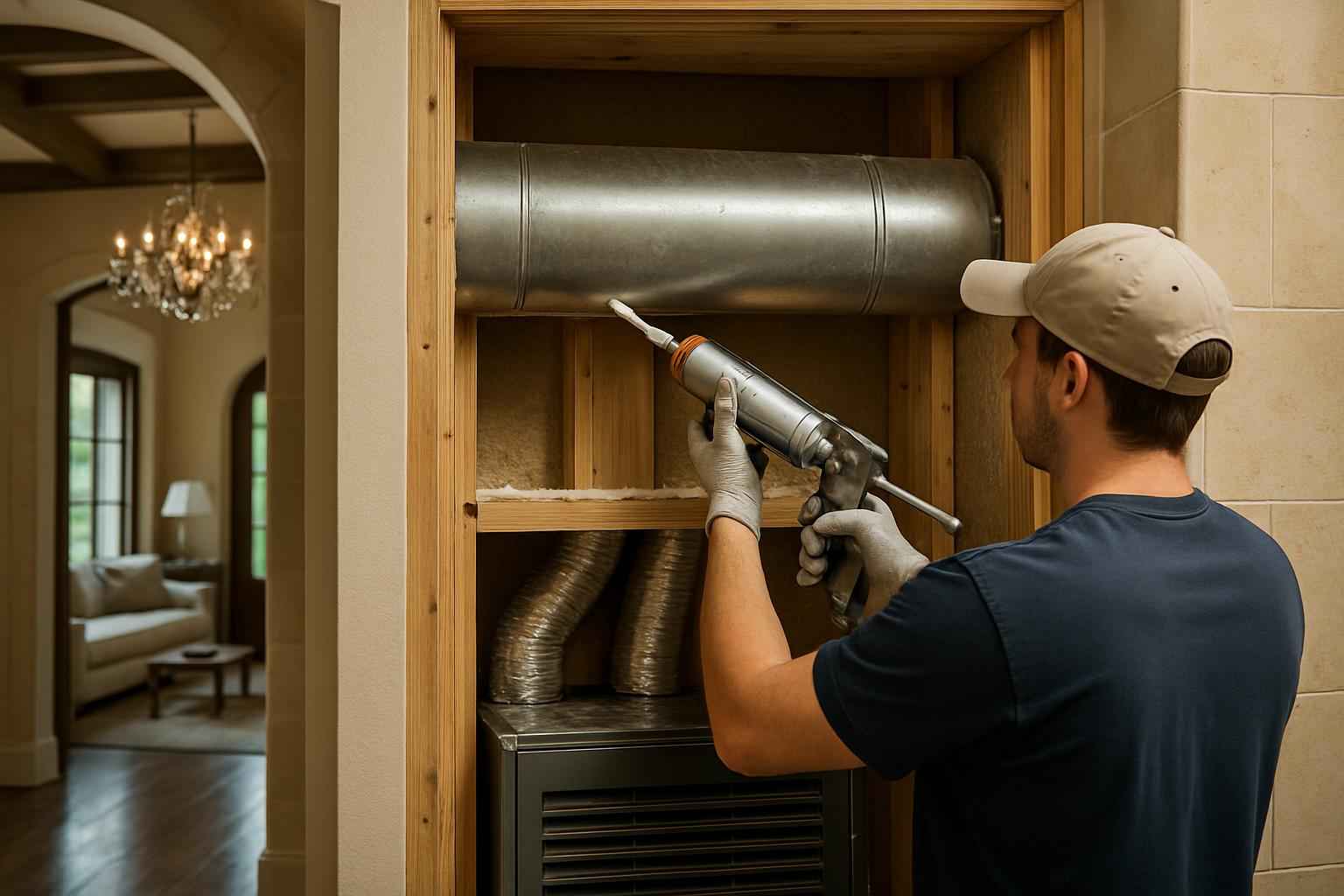 Duct Chase Air Seal Service in Hye TX