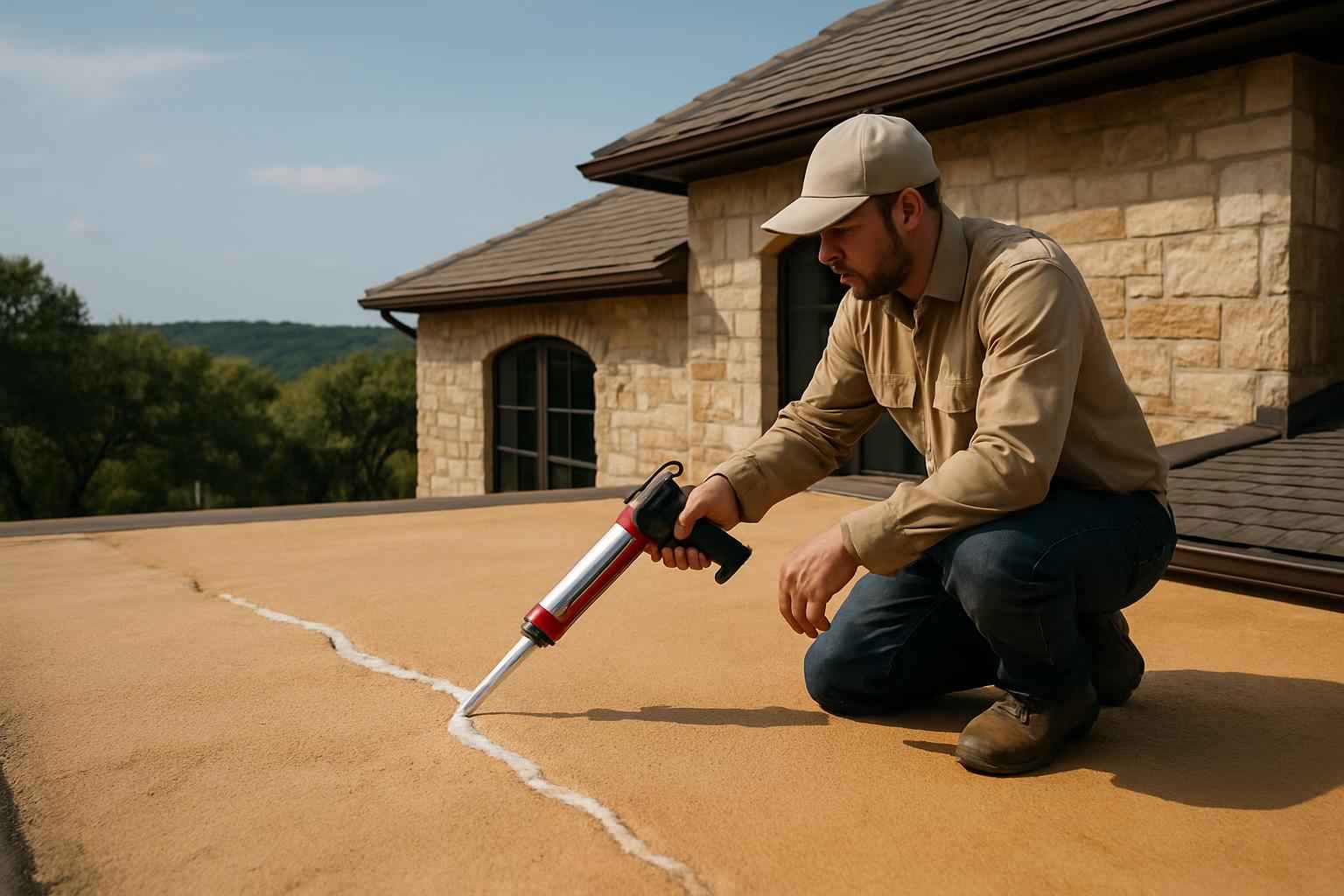Foam Roof Leak Repair Service in Hye TX