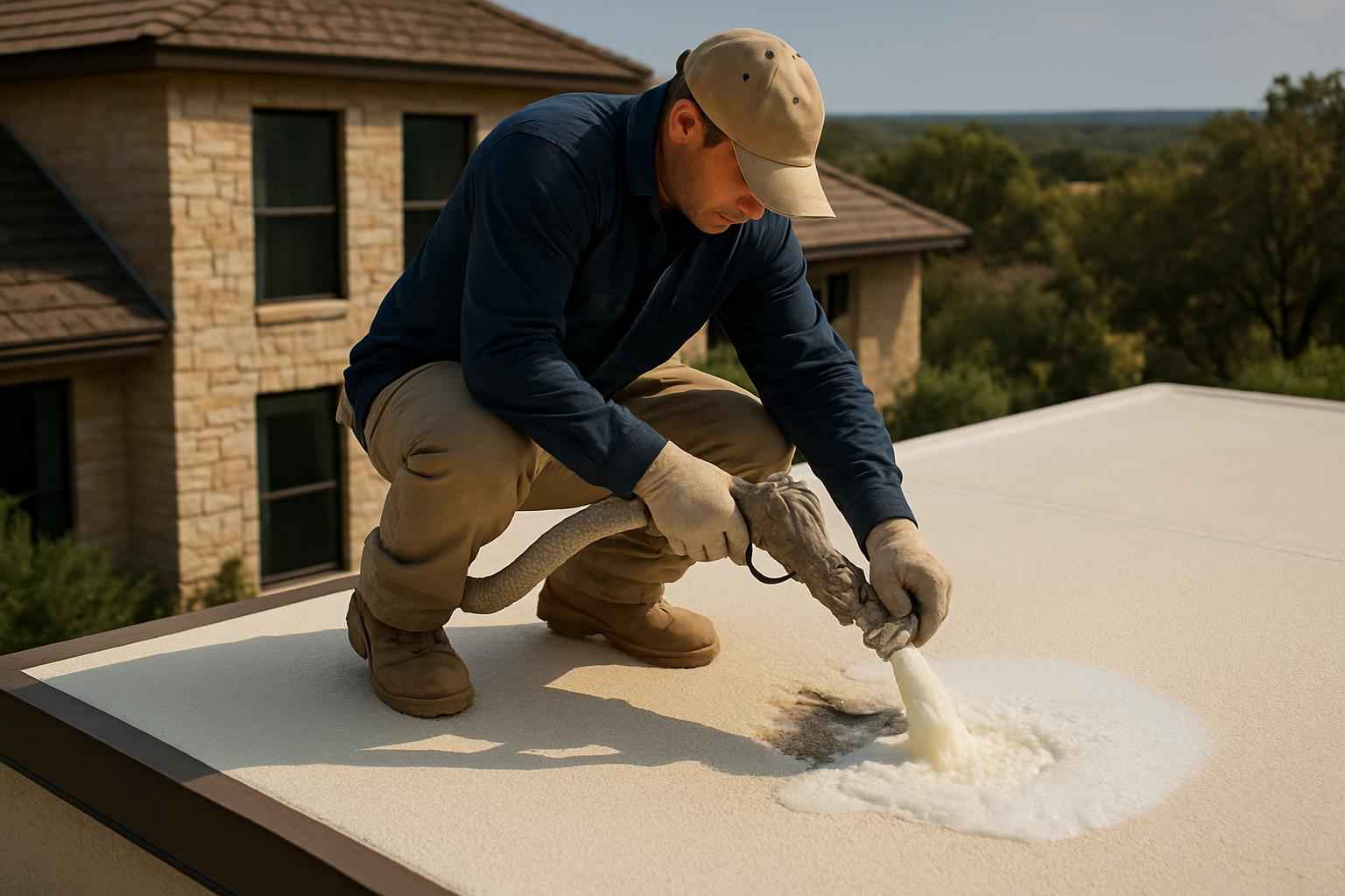 Foam Roof Leak Repair Service in Willow City TX