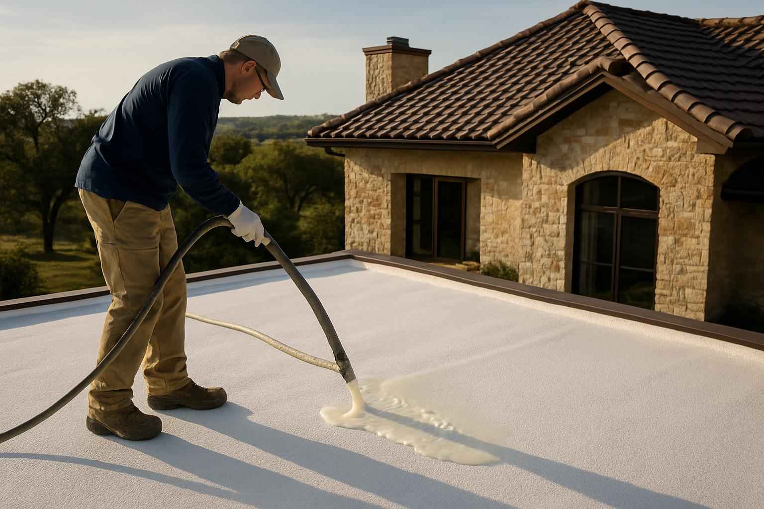 Foam Roof Leak Seal Service in Stonewall TX