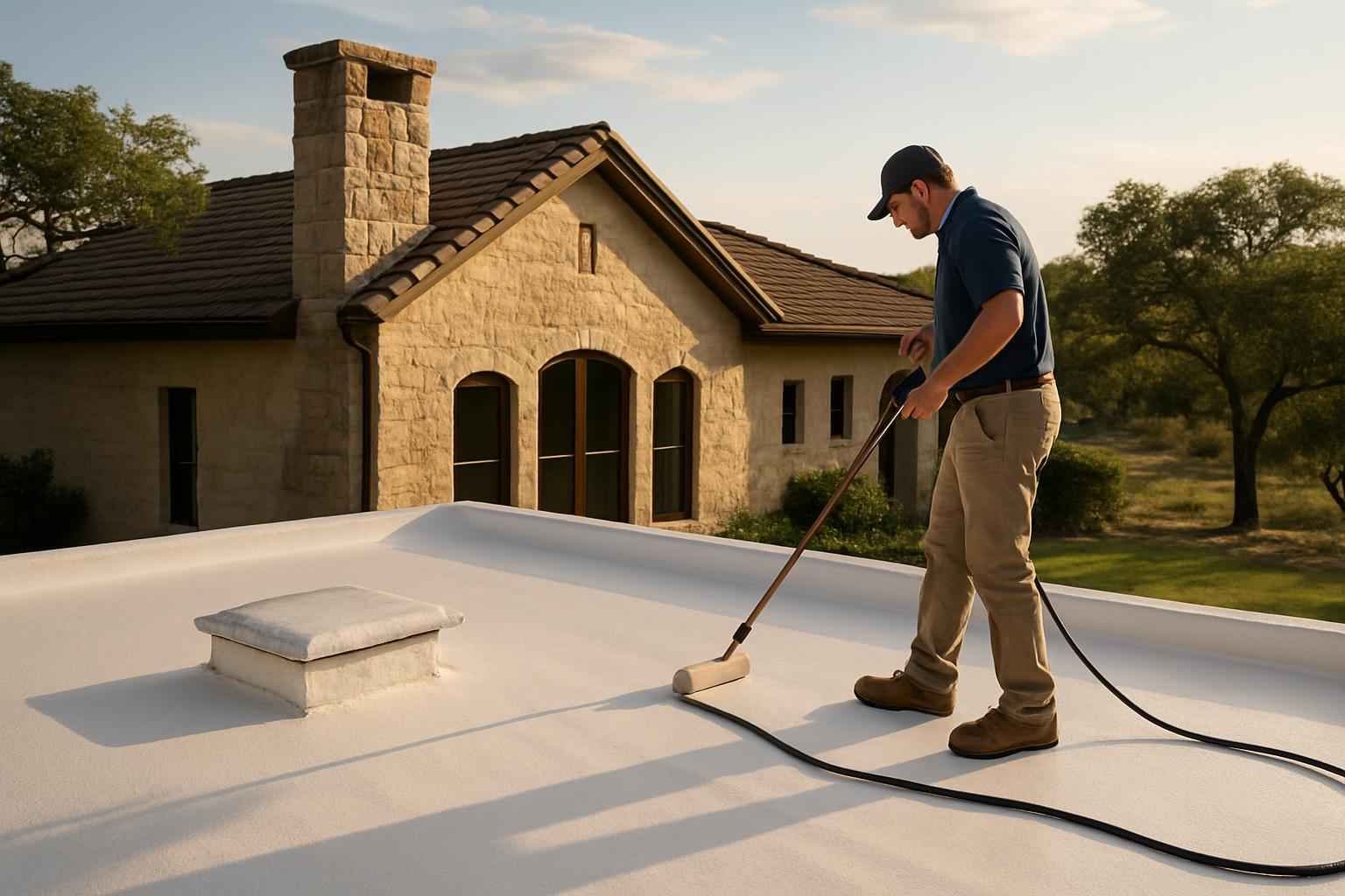 Foam Roof Maintenance Service in Hye TX