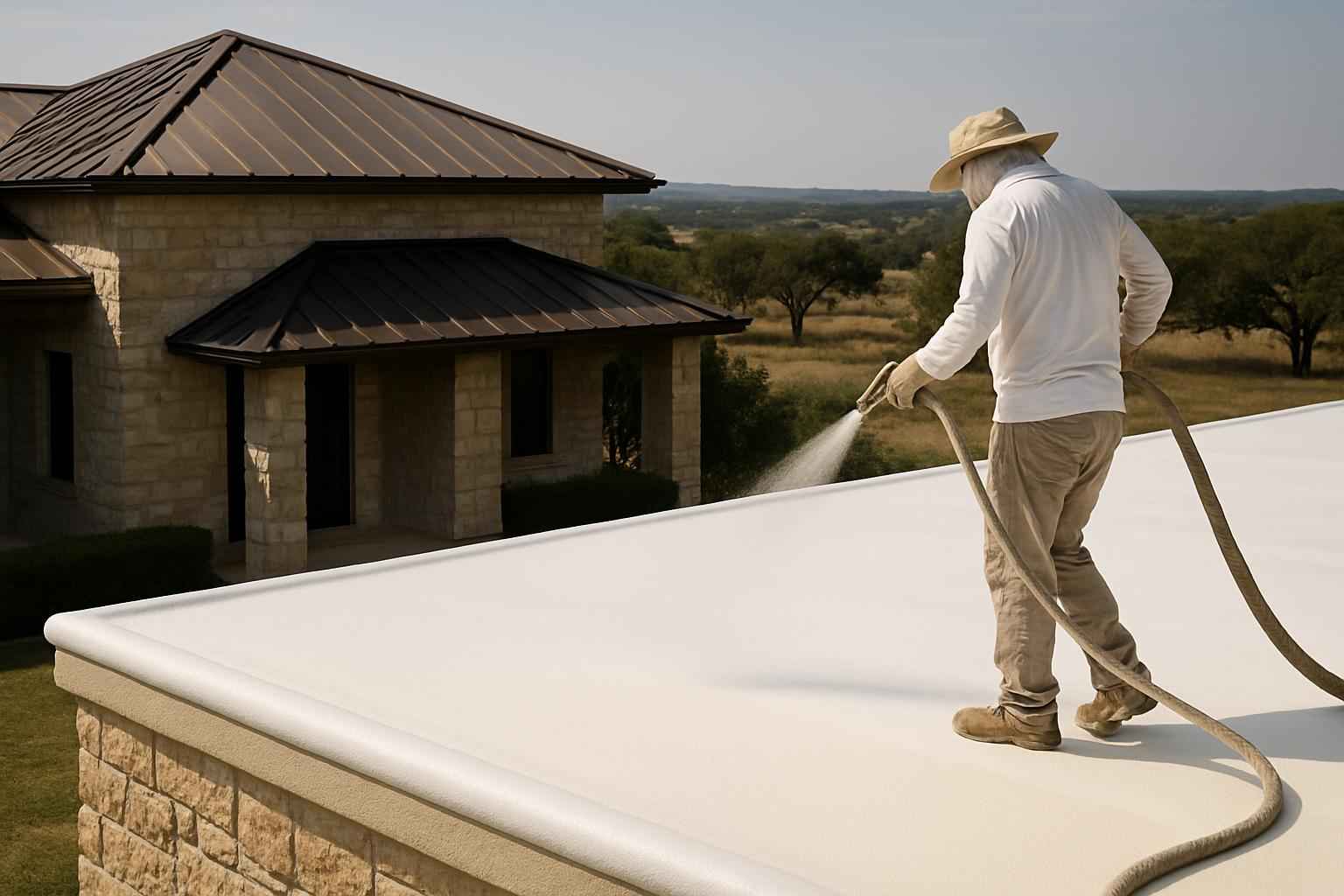 Foam Roof Recoat Company in Hye TX