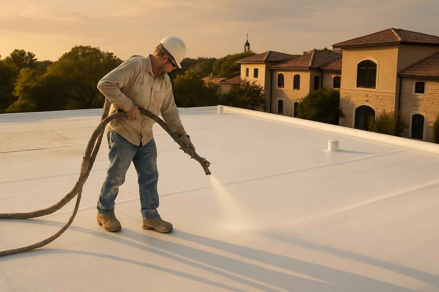 Foam Roof Recoat Company Near Me in Fredericksburg TX