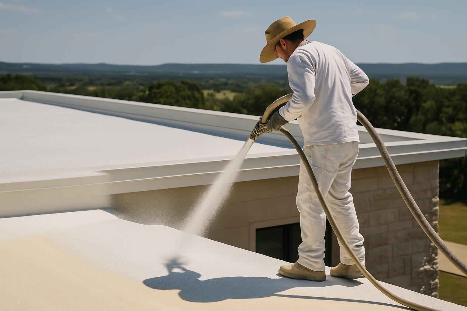 Foam Roof Recoat Company Near Me in Hye TX