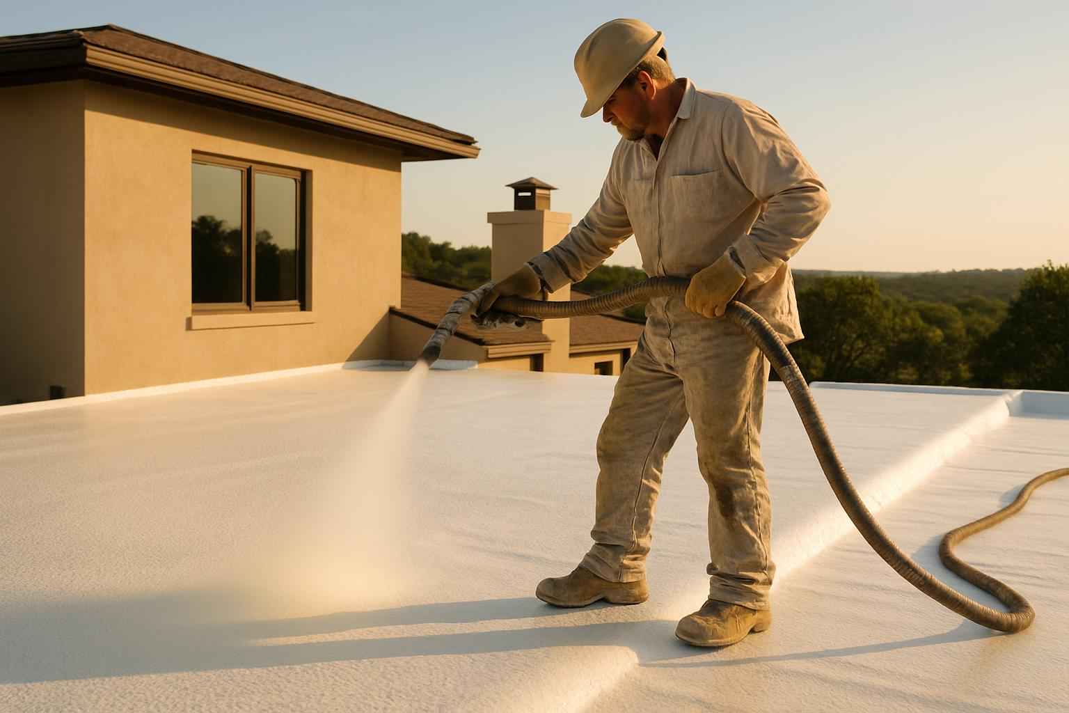 Foam Roof Recoat Maintenance in Willow City TX