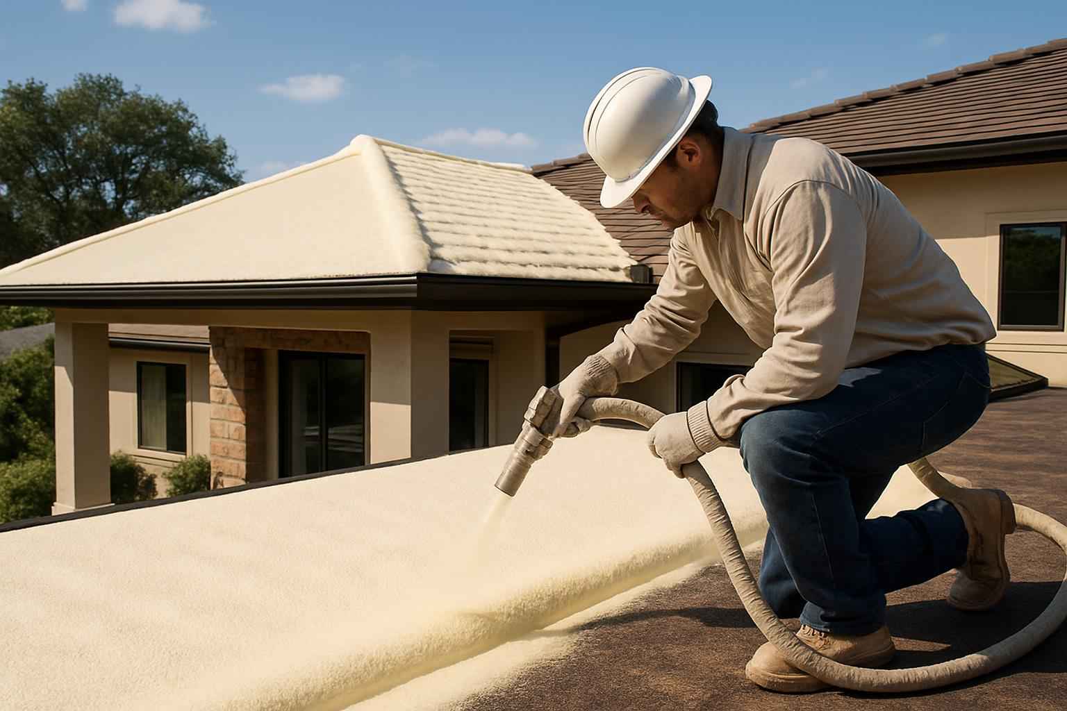 Foam Roof Replacement Options in Luckenbach TX