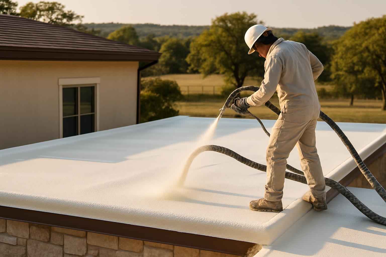 Foam Roof Restoration Contractor in Luckenbach TX