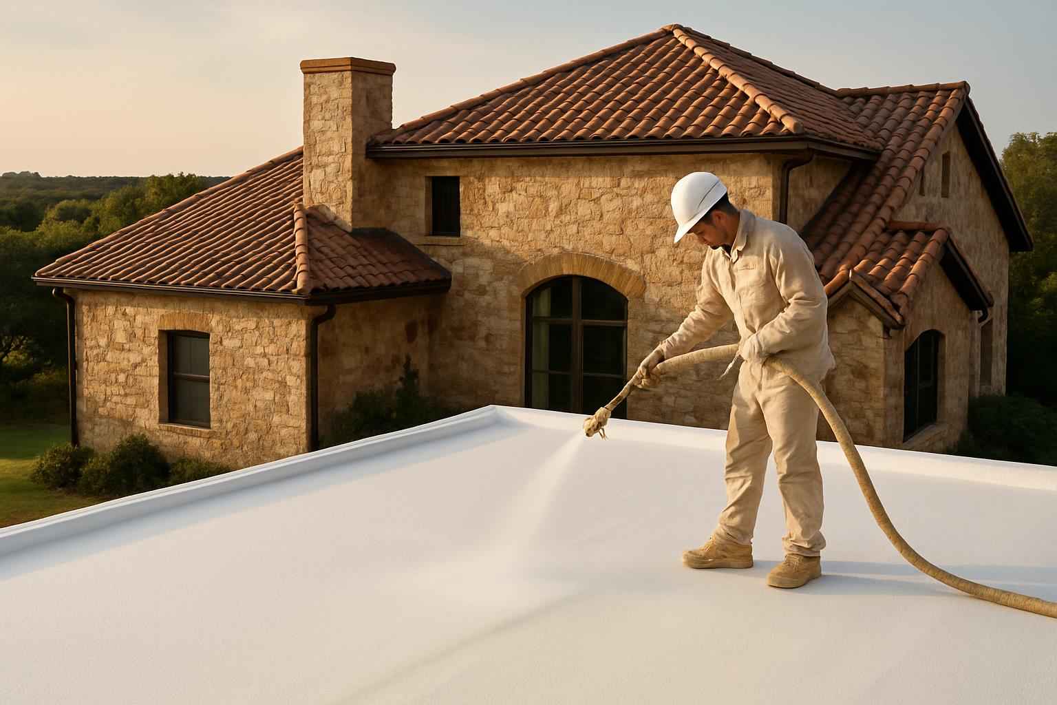 Foam Roof Restoration Contractor in Stonewall TX