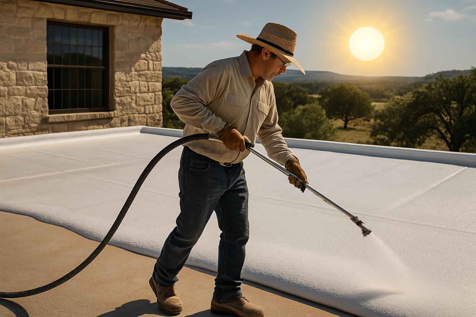 Foam Roof UV Protection Service in Hye TX
