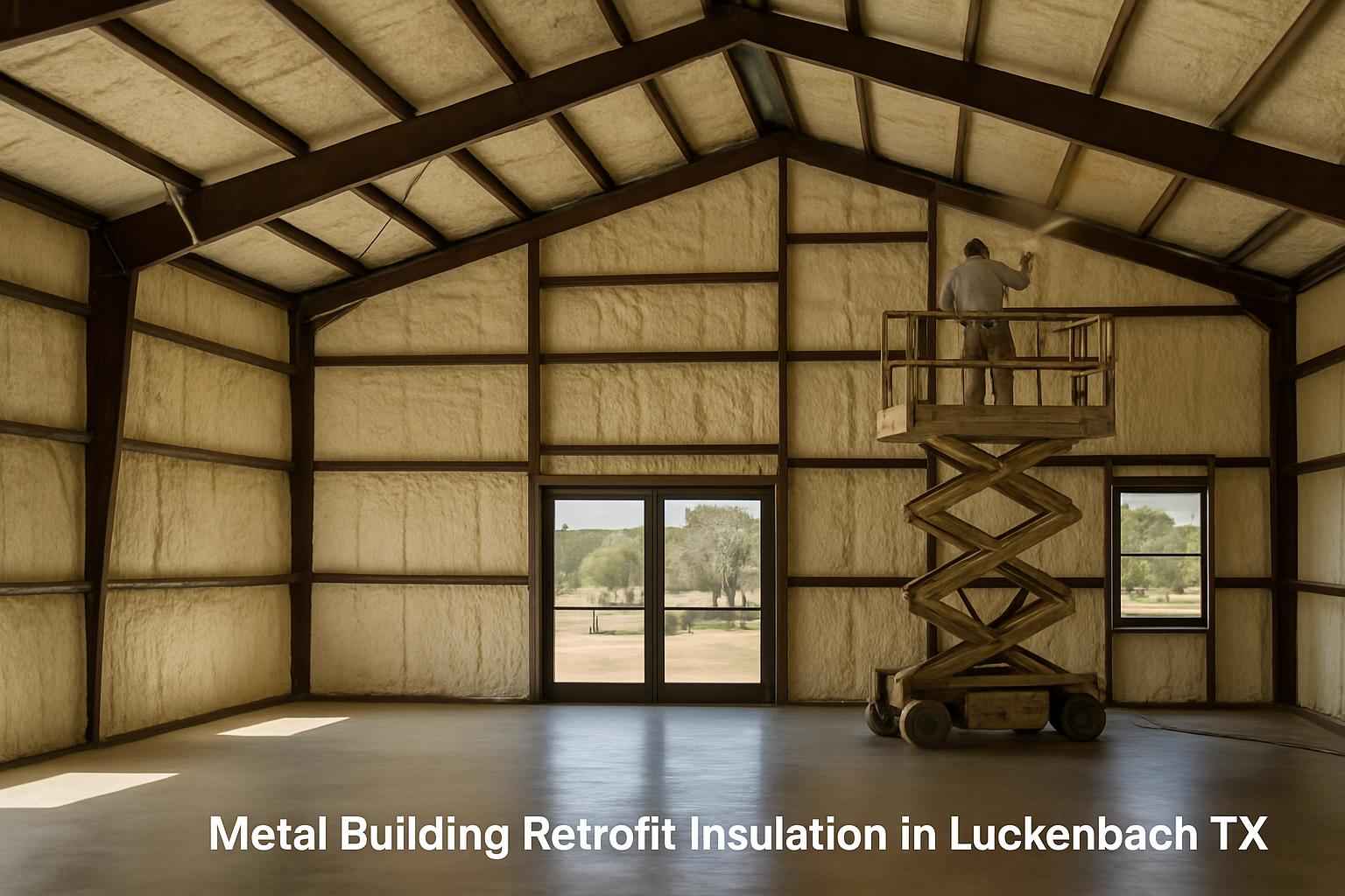 Metal Building Retrofit Insulation in Luckenbach TX