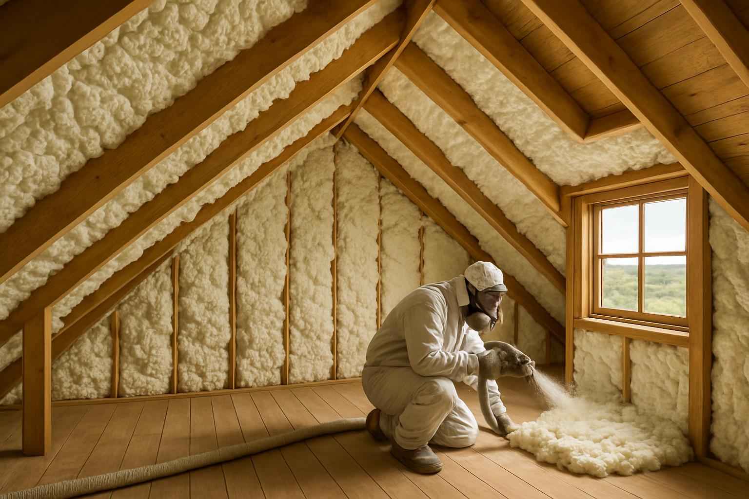 Open Cell Attic Insulation in Hye TX