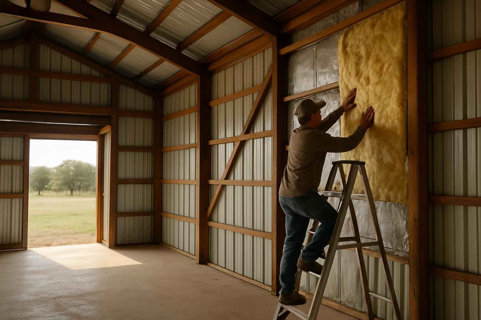 Pole Barn Insulation Repair in Luckenbach TX