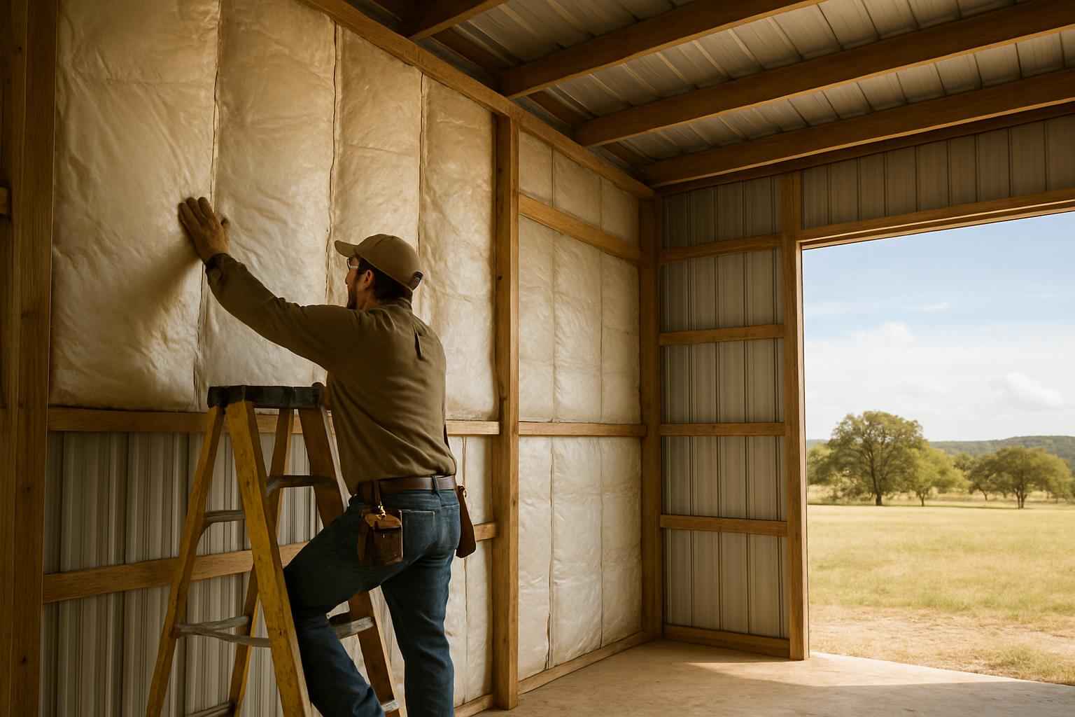 Pole Barn Insulation Retrofit in Hye TX
