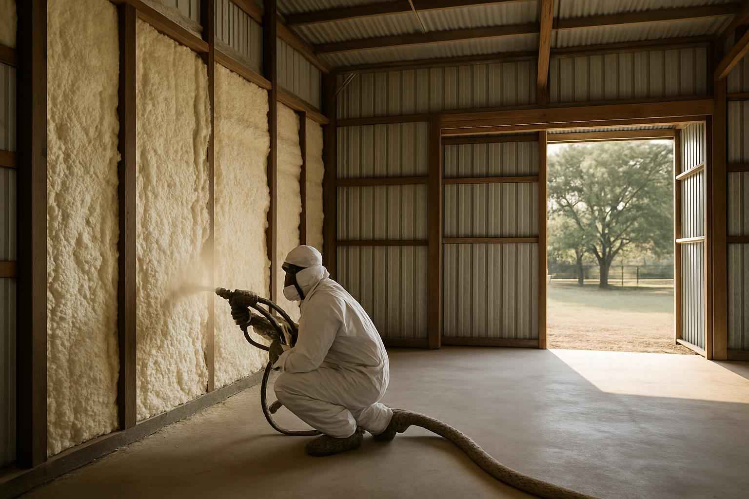 Pole Barn Insulation Retrofit in Luckenbach TX