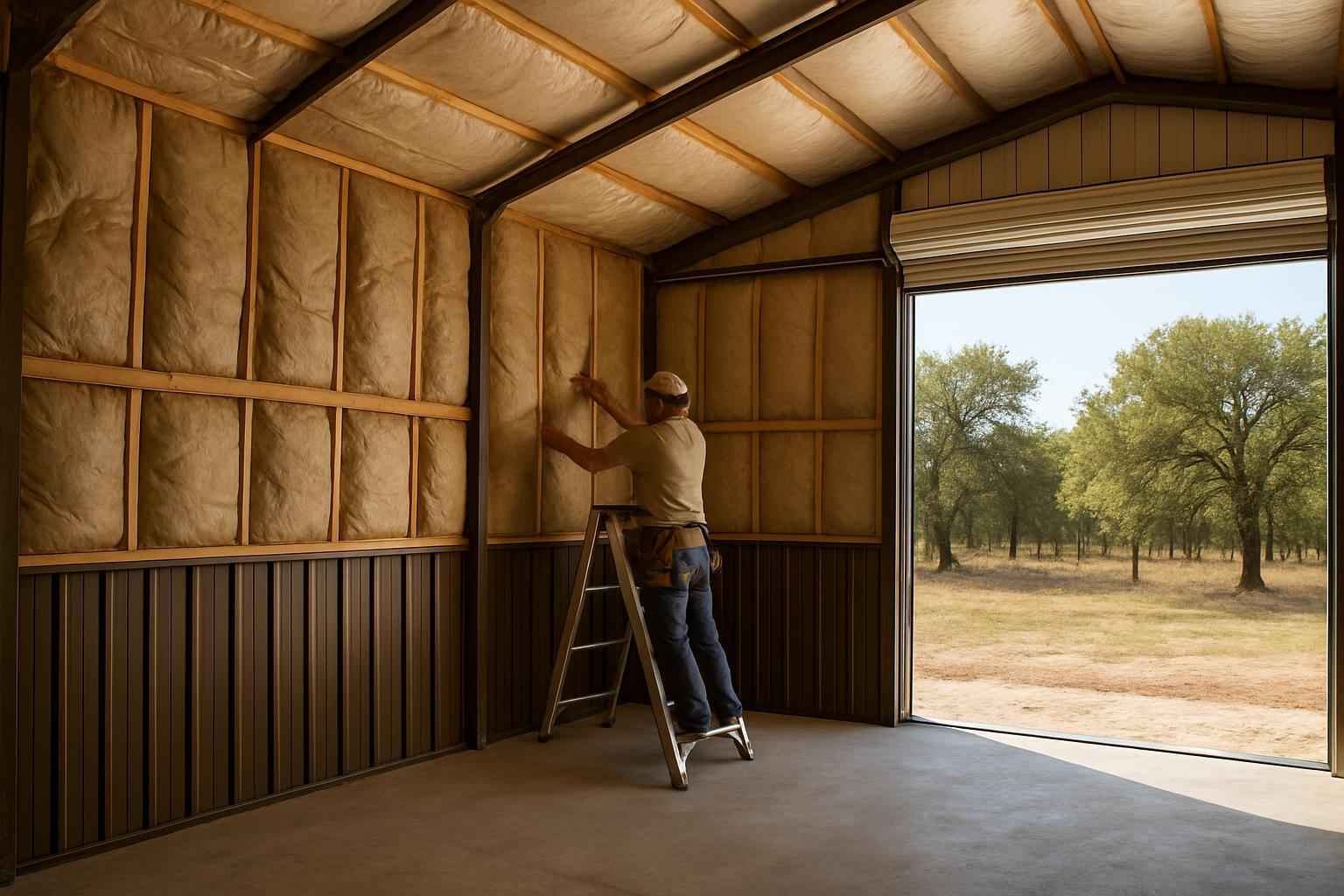 Pole Barn Insulation Retrofit in Stonewall TX