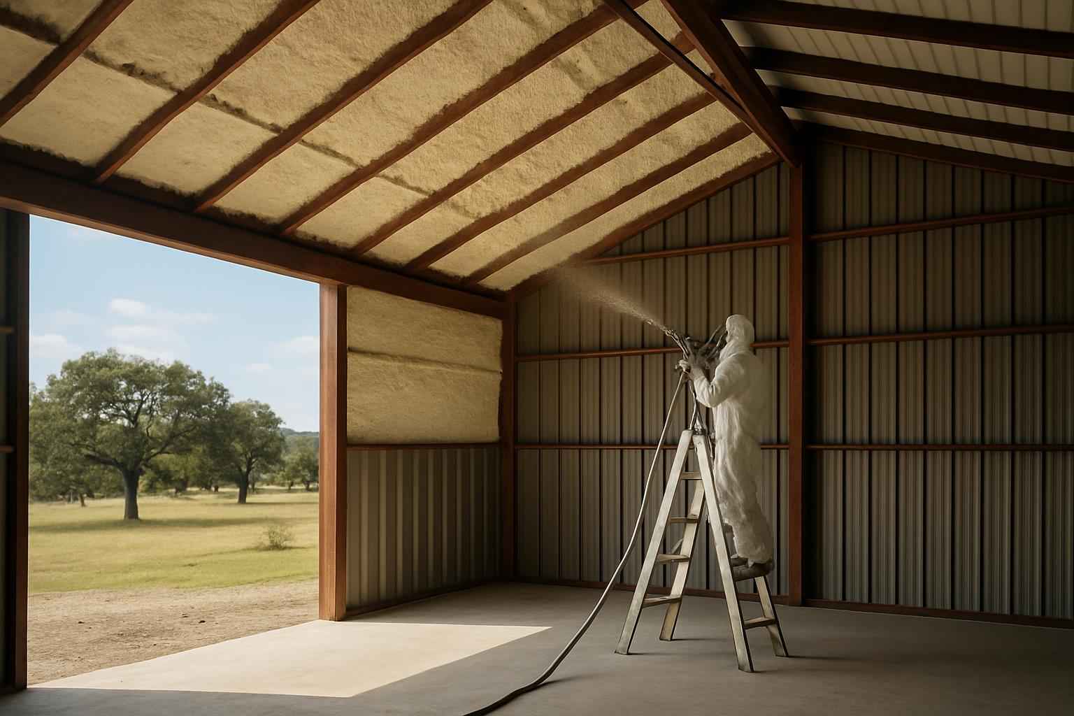 Pole Barn Roof Foam in Hye TX