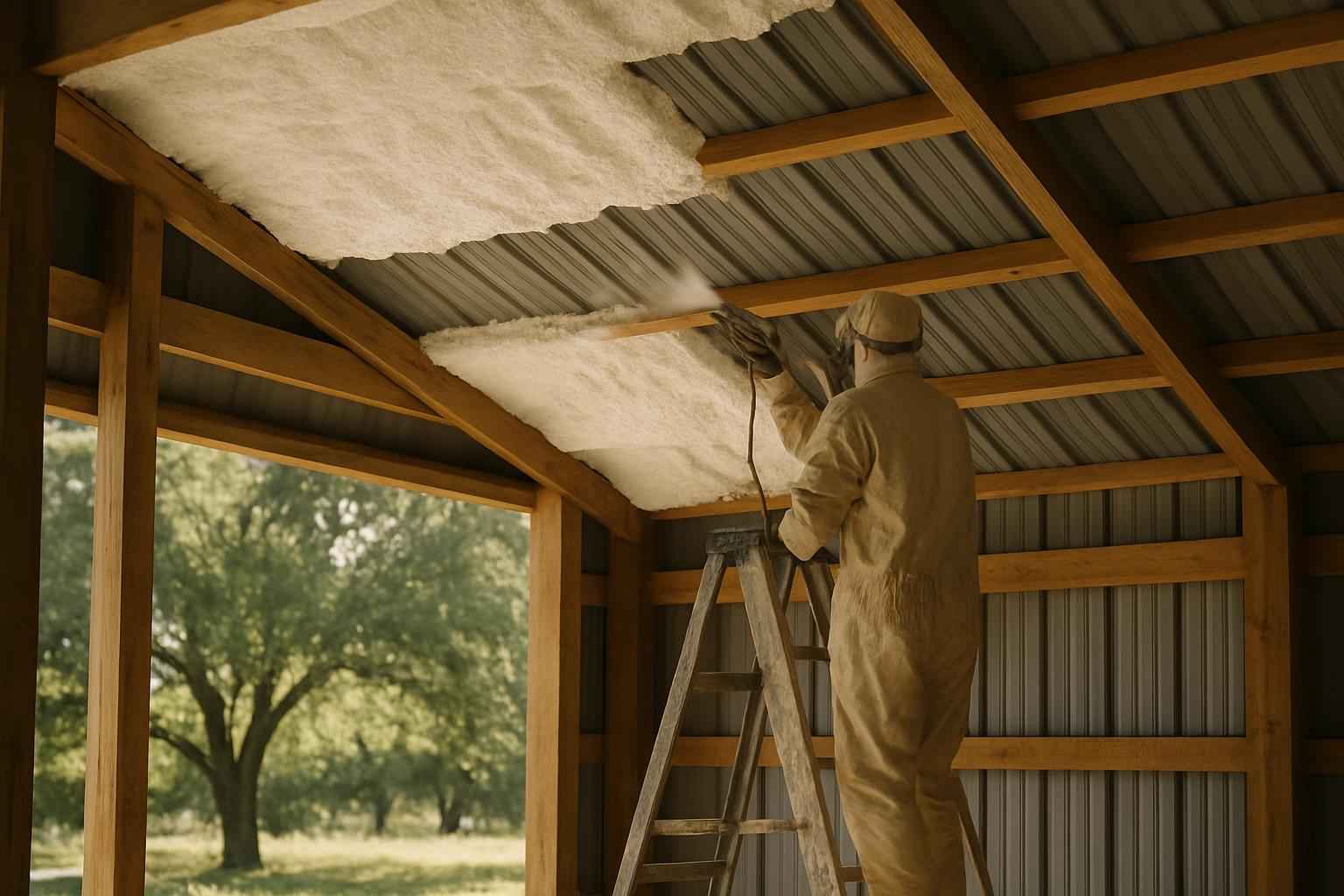 Pole Barn Roof Foam in Luckenbach TX