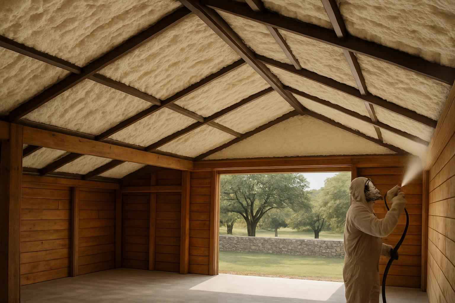 Pole Barn Roof Foam in Stonewall TX