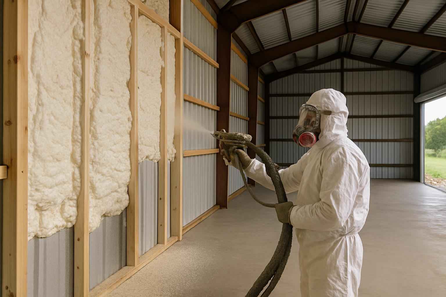 Pole Barn Wall Foam Service in Stonewall TX