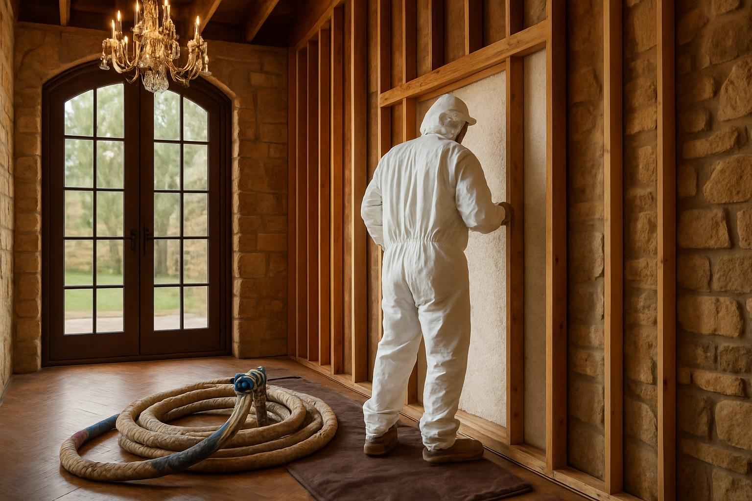 Prep for Spray Foam Installation in Stonewall TX