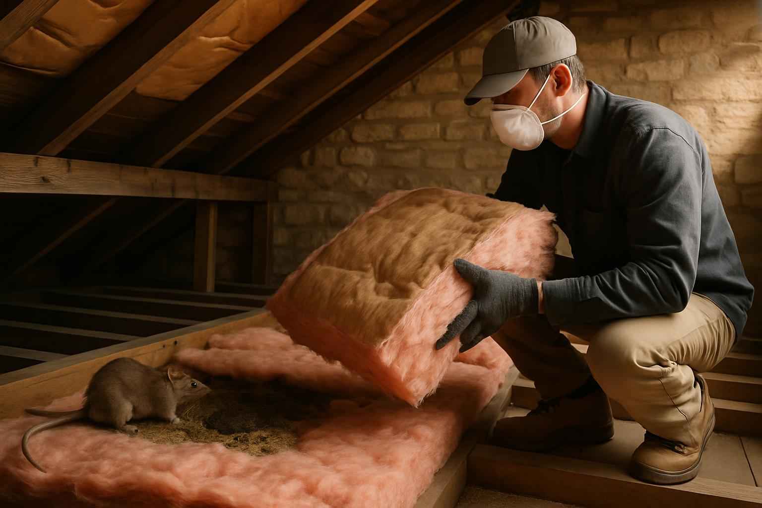 Rodent Damage Insulation Replacement in Stonewall TX
