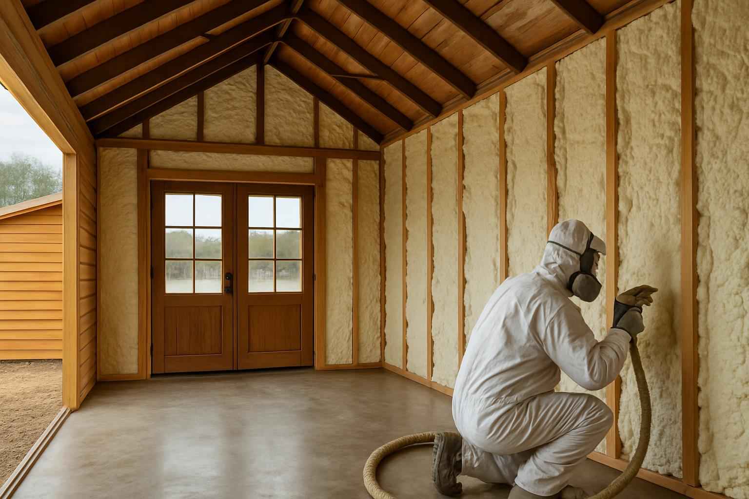 Shed Insulation Retrofit in Fredericksburg TX