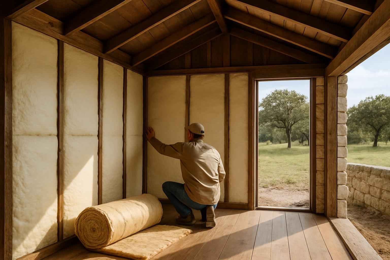 Shed Insulation Retrofit in Stonewall TX