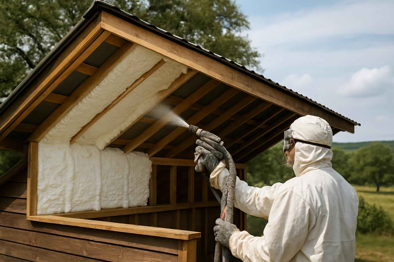Shed Roof Foam Installer in Fredericksburg TX