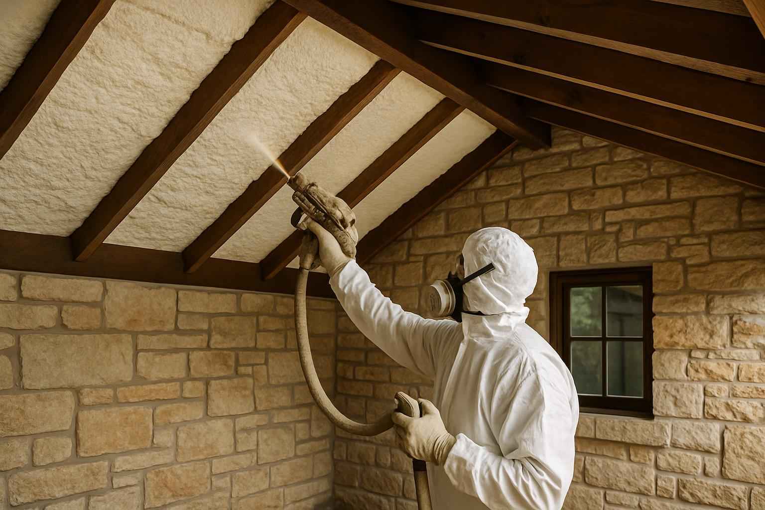Shed Roof Foam Installer in Stonewall TX