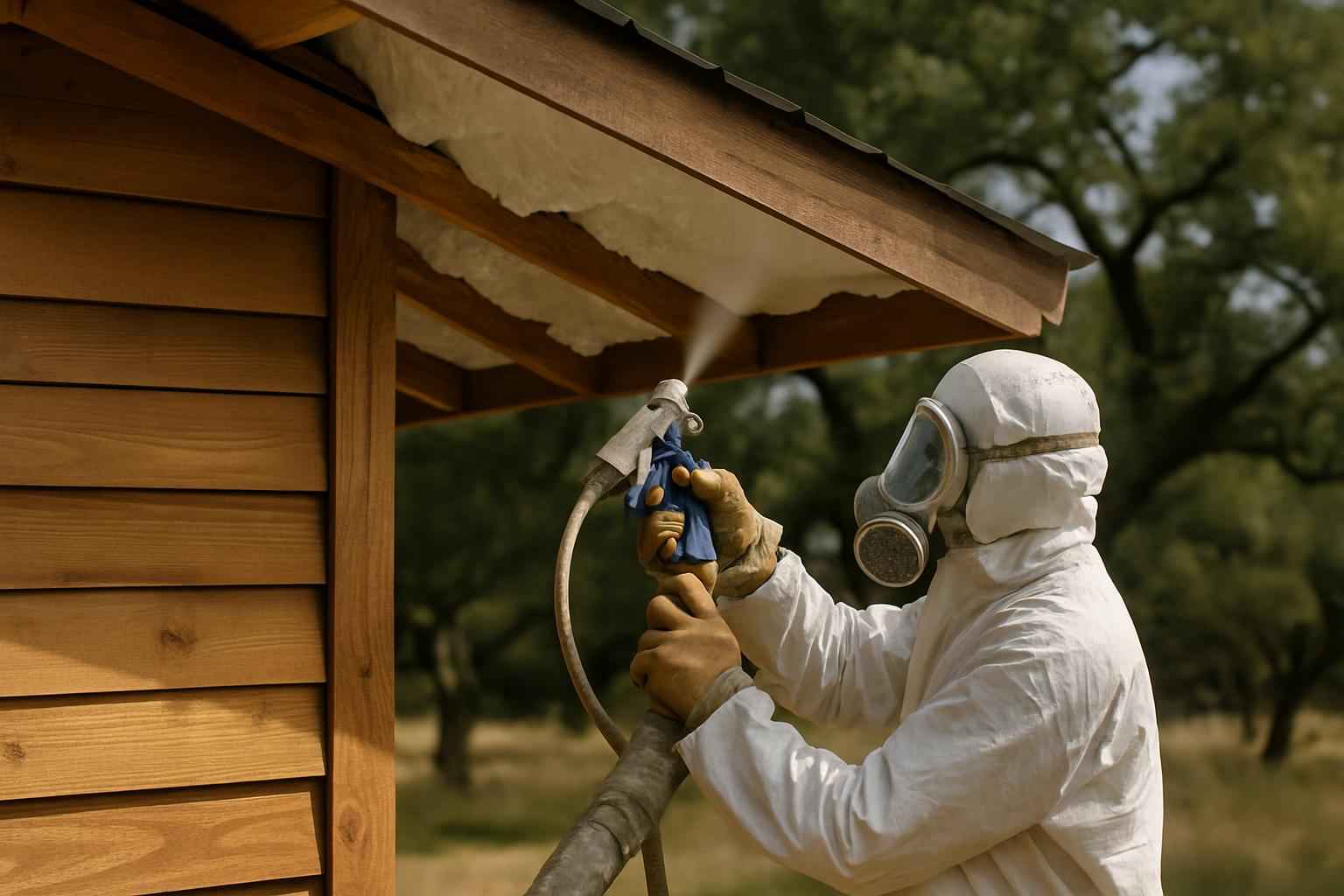 Shed Roof Foam Installer in Willow City TX
