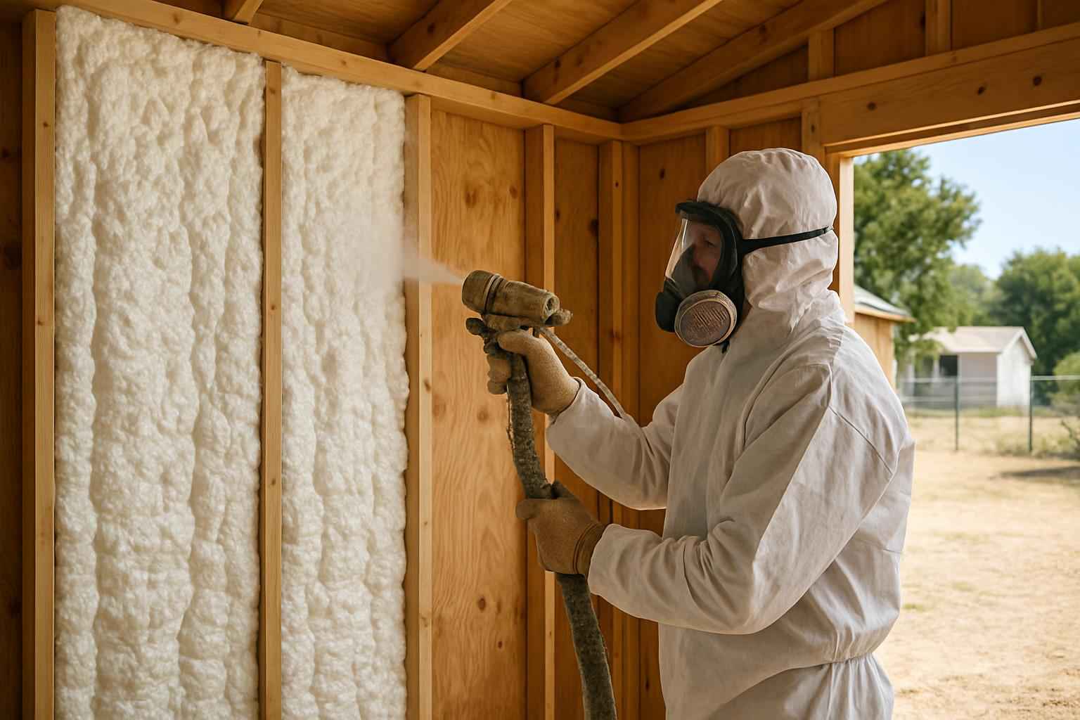 Shed Wall Foam Service in Fredericksburg TX