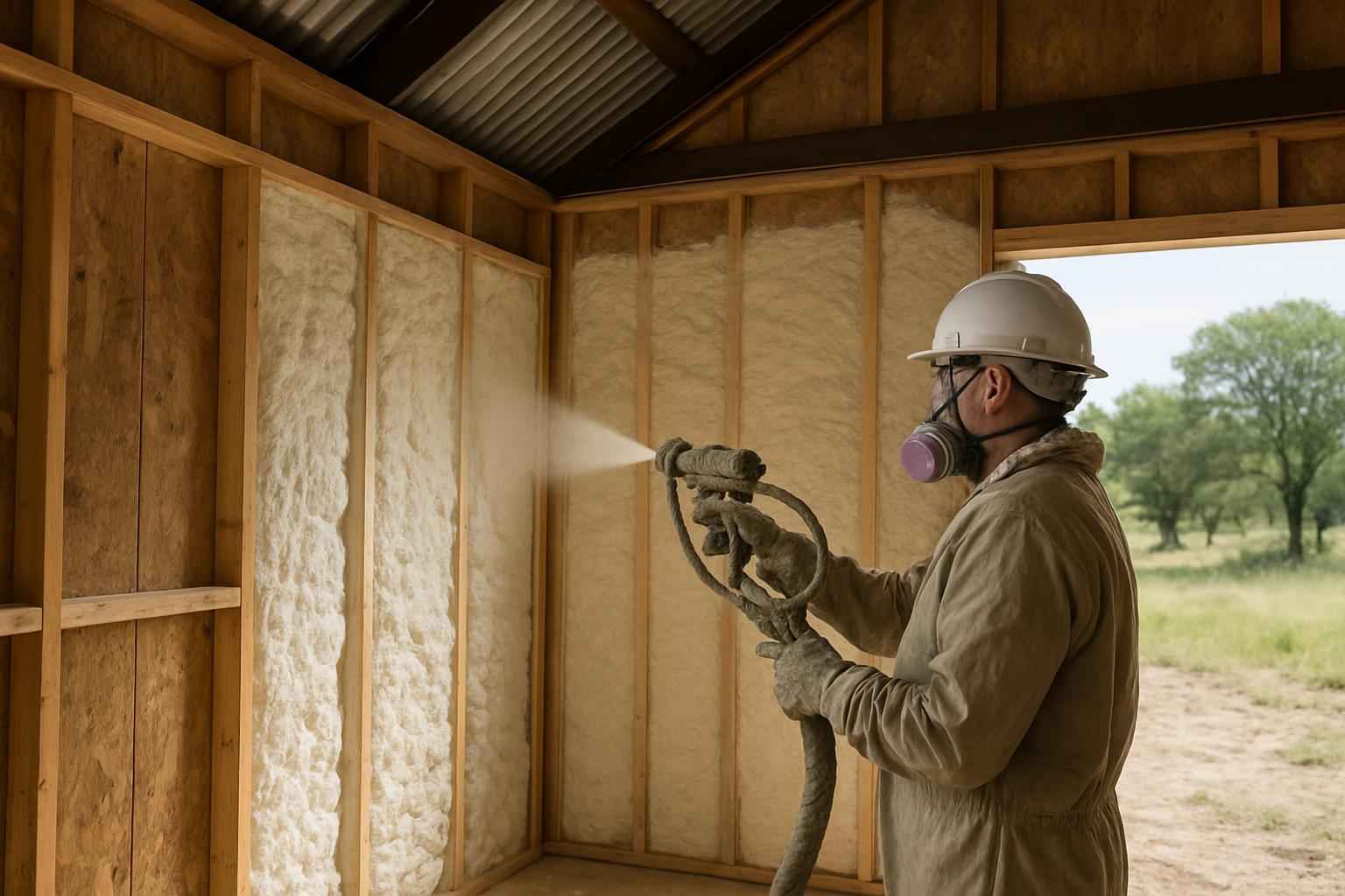 Shed Wall Foam Service in Willow City TX