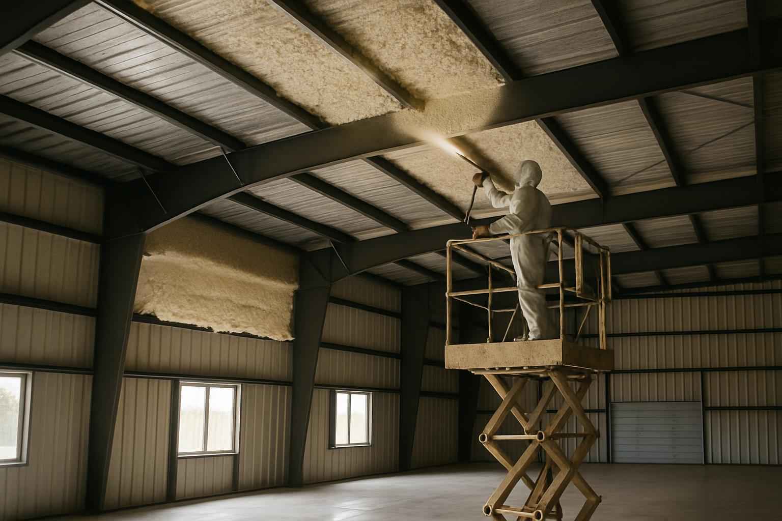 Warehouse Roof Foam Service in Hye TX