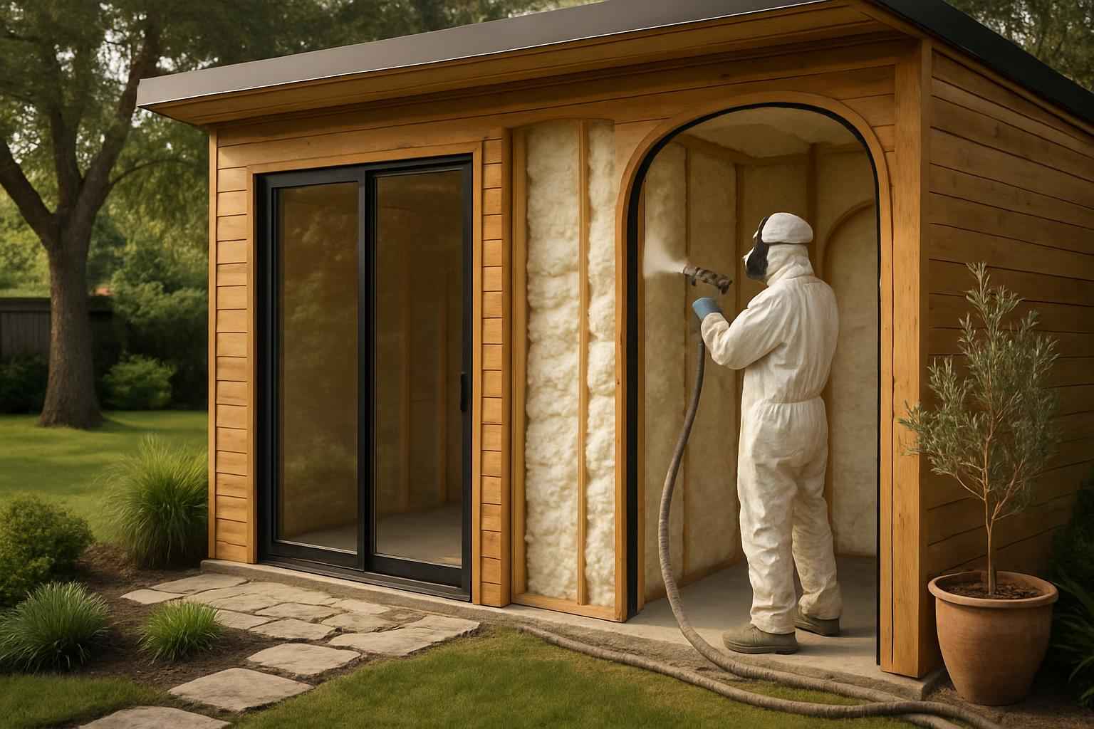 Backyard Office Foam Service in Comfort TX